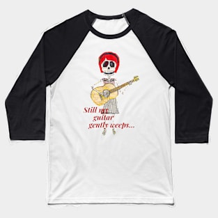 Lively Bones Guitar Girl pixel finish. Baseball T-Shirt